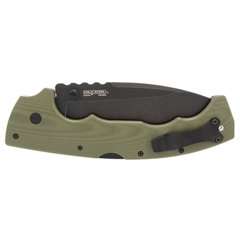 Cold Steel 5-Max 5" Folding Drop Point Plain Black Stonewashed S35VN Blade
