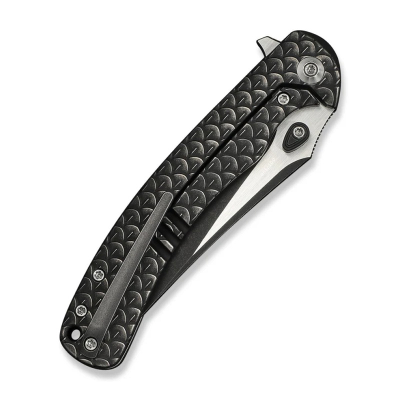 WE KNIFE 3.58" Folding Plain Black Stonewashed M390 Steel Blade, Black Handle (NO RESERVE)